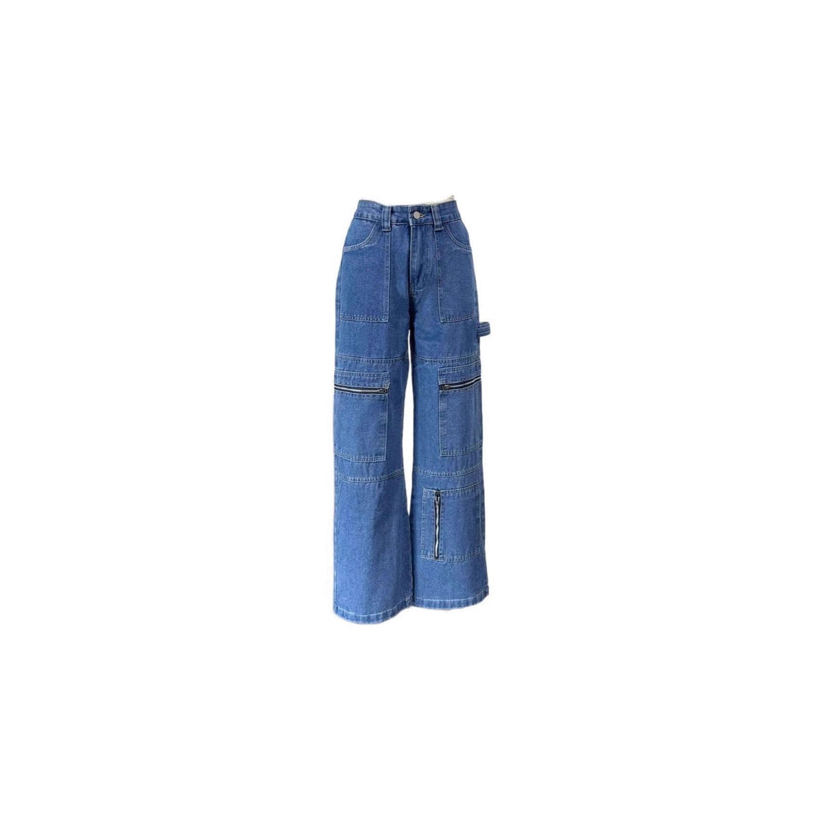 Women's Cargo Jeans with Wide Cut