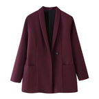 Elegant Blazer Jacket with Pockets and Modern Cut