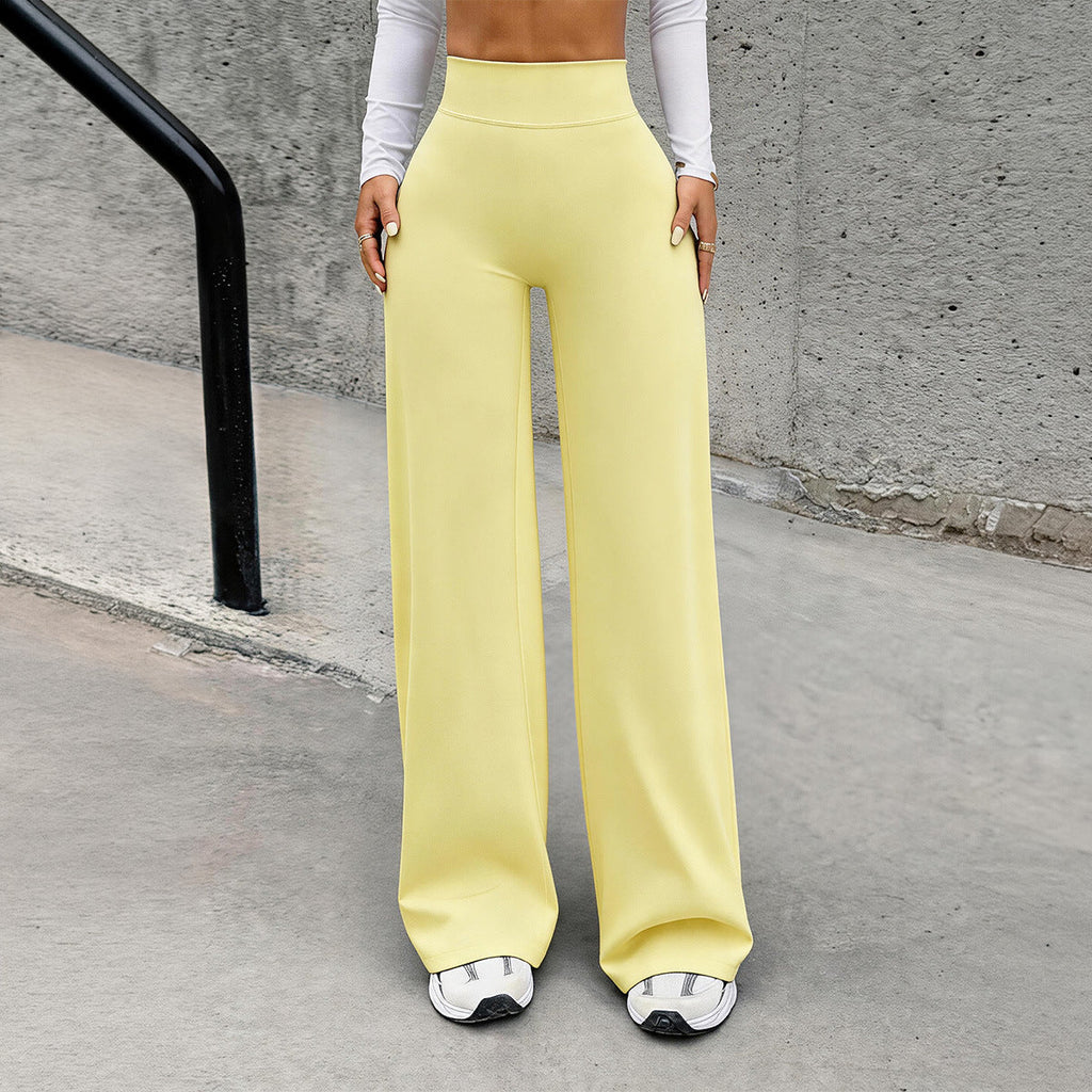 Women's High-Waisted Shaping Lounge Pants with Wide Flares