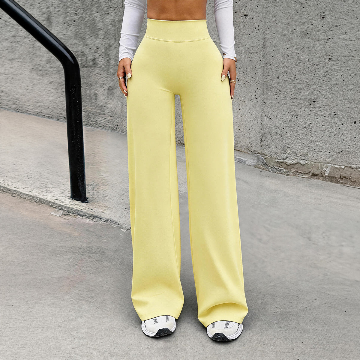 Women's High-Waisted Shaping Lounge Pants with Wide Flares