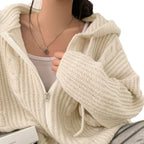 Women's Hooded Zip-Up Cardigan