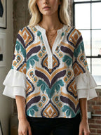 Women's Blouse with Beautiful Floral Design