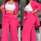 Women's Elegant Oversized Blazer and Trouser Set