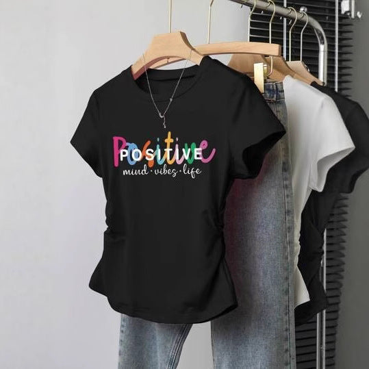 Women's Crop T-Shirt with Fitted Cut and Modern Design