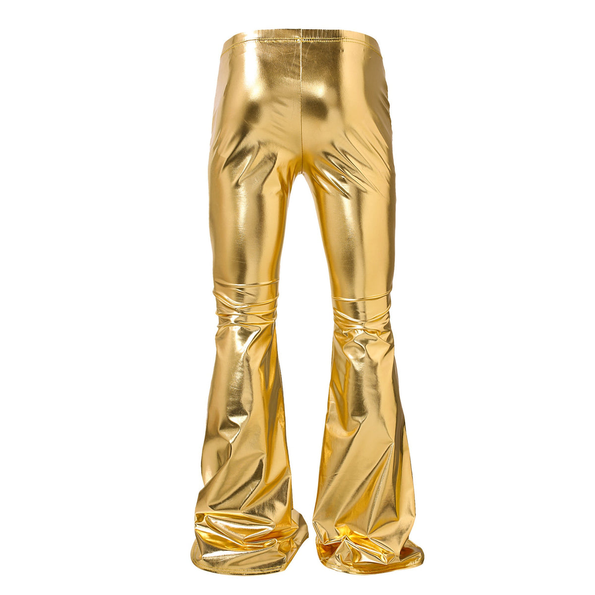 Women's Shiny Bootcut Pants in High-Quality Stretch Material