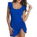 Women's Swimsuit with Ruffle Details and Wrap Look
