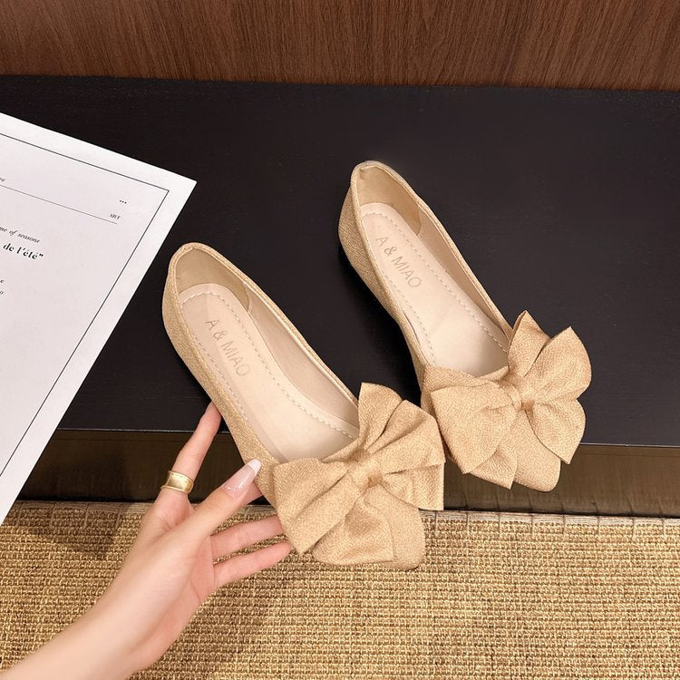 Women's Ballet Flats with Decorative Bow
