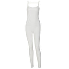 Women's Slim-Fit Long-Sleeve Jumpsuit