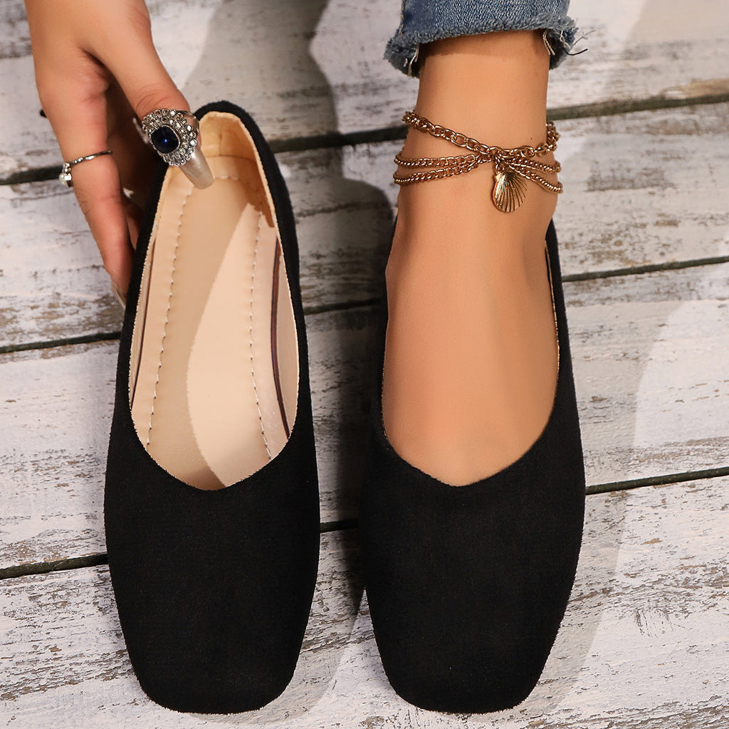 Women's Minimalist Ballet Flats with Anatomical Footbed