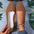 Women's Ballet Flats with Elegant Lace Texture