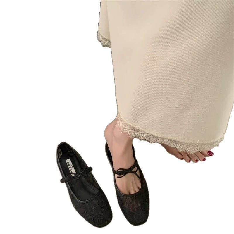 Women's Ballet Flats with Lace Pattern
