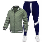 Men's Sporty Track Jacket and Jogging Pants Set