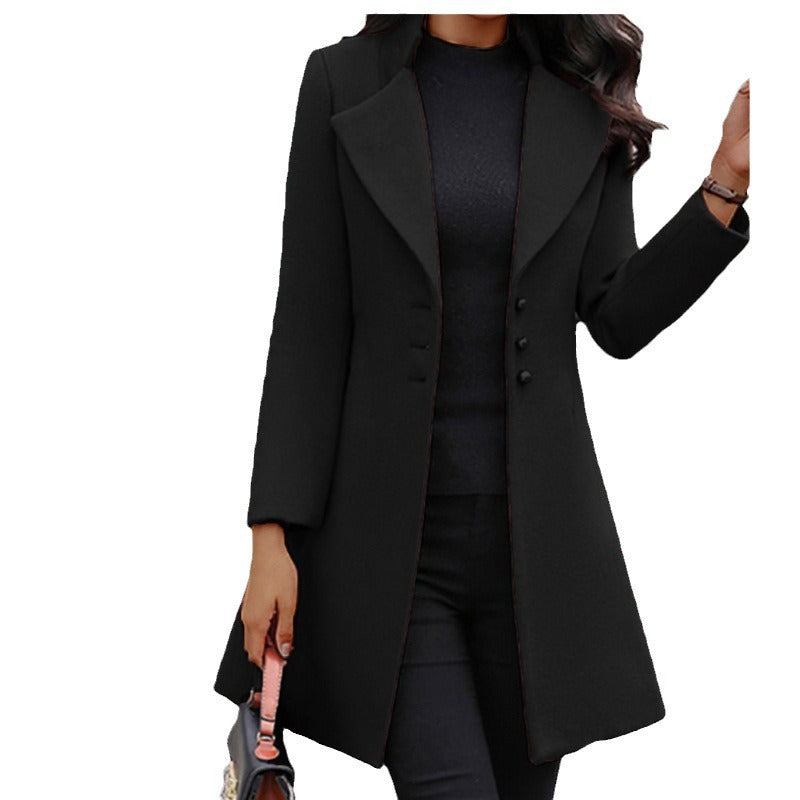 Elegant Coat with Modern Collar