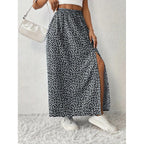 Women's Floral Maxi Skirt with Side Slit
