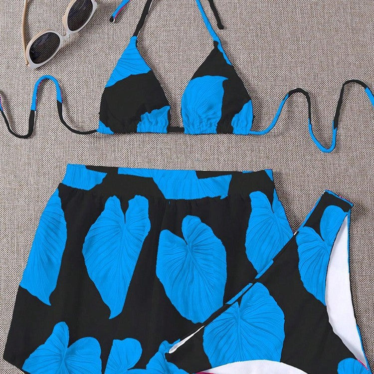 Women's 2-Piece Bikini Set with Trendy Skirt