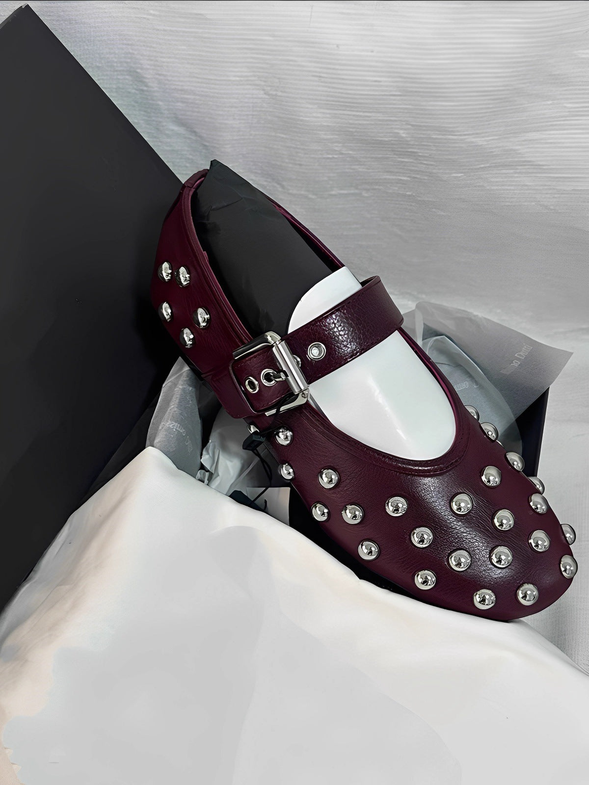 Women's Ballet Flats with Decorative Metallic Studs