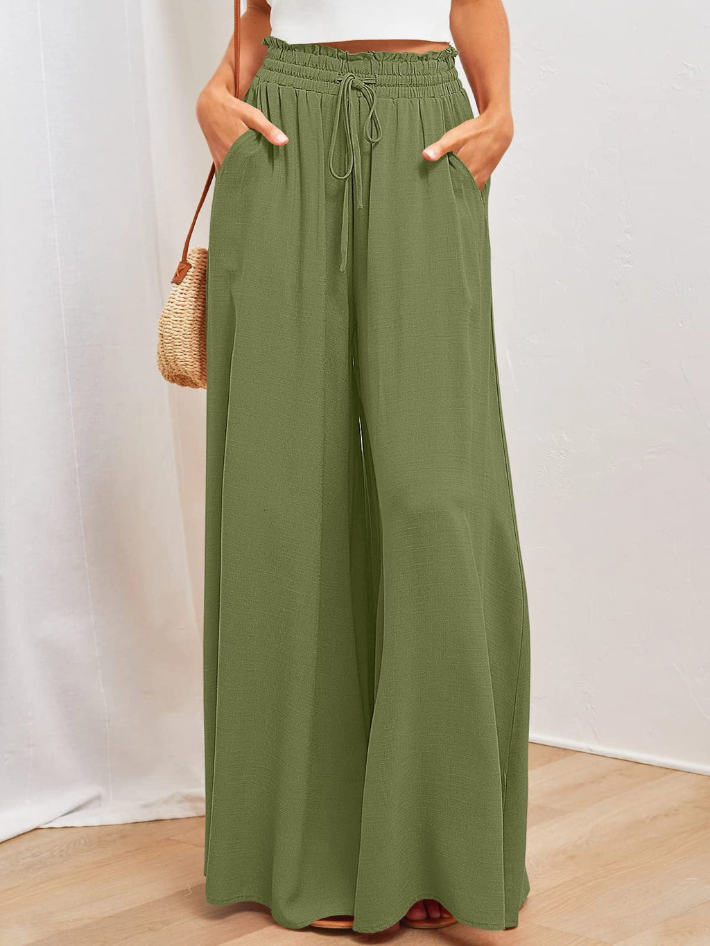 Women's Maxi Skirt with Elastic Waistband and Pockets
