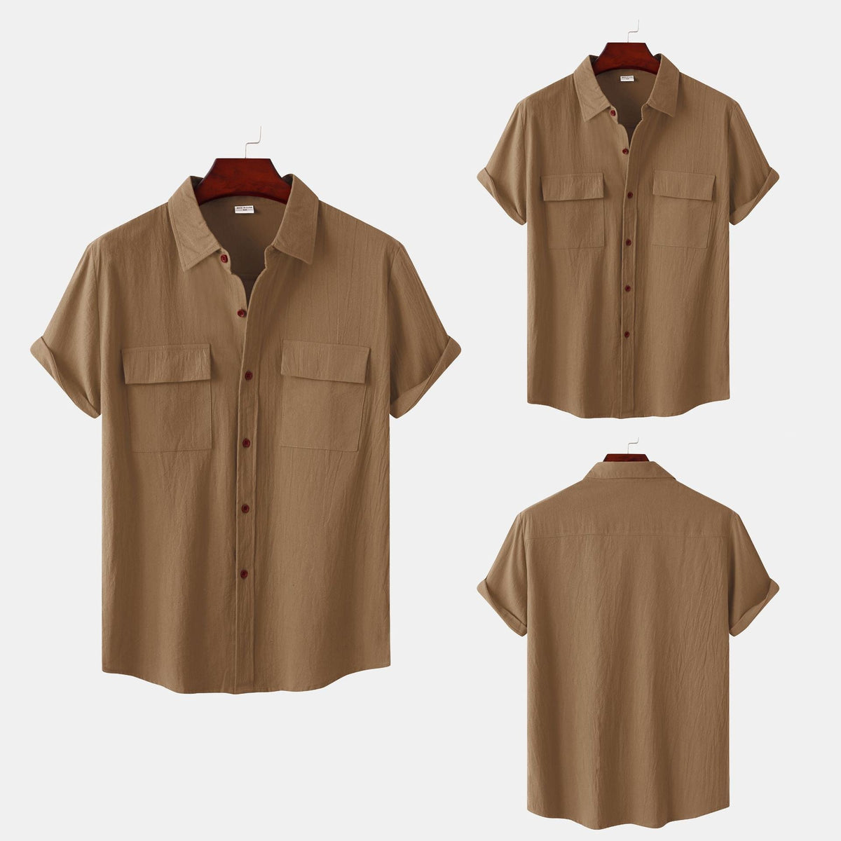 Women's Short-Sleeve Shirt with Practical Chest Pockets and Casual Structure