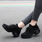 Women's Breathable Comfort Sneakers with Elastic Upper