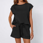 Women's Casual Two-Piece Set with Pockets and Loose Fit