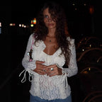 Women's Blouse with Lace Trim