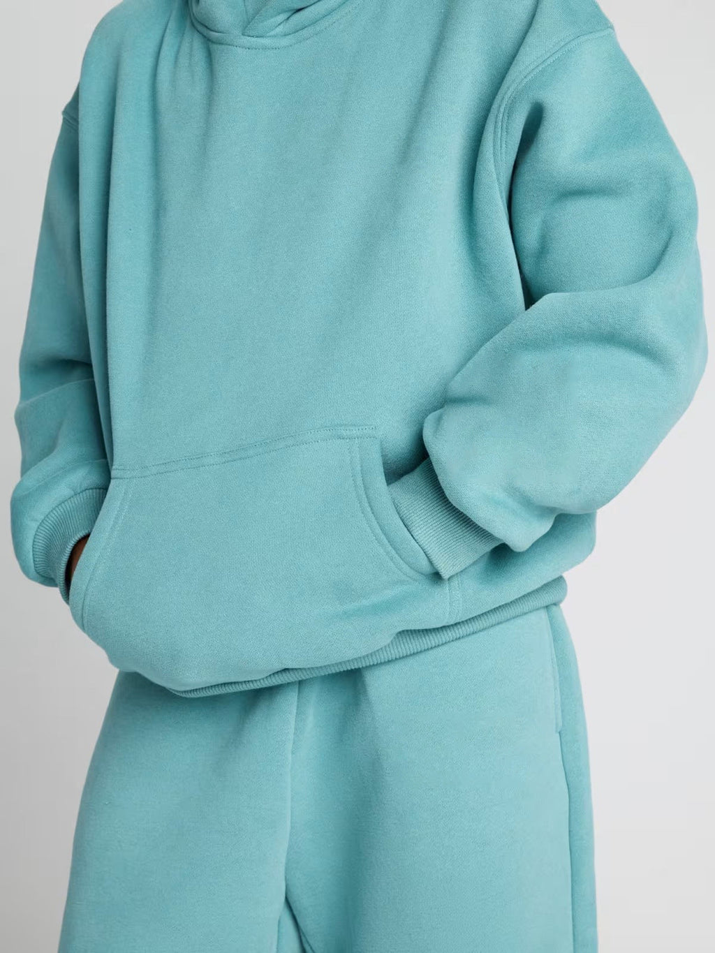 Women's Casual Fleece Jumpsuit with Spacious Hood and Practical Pockets