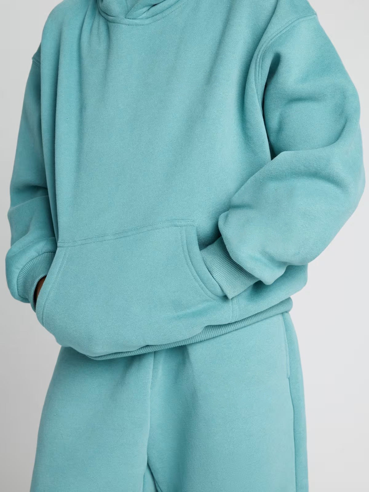 Women's Casual Fleece Jumpsuit with Spacious Hood and Practical Pockets