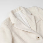 Women's Elegant Faux Fur Blazer with Pockets