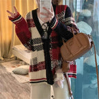 Women's Striped Knit Cardigan