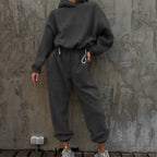 Women's Cozy Suit with Elastic Waistband and Hood