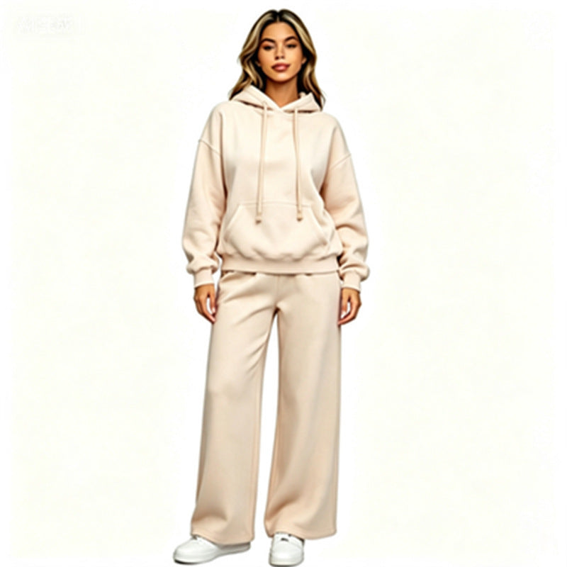 Women's Comfortable Oversized Hoodie and Wide Jogging Pants Set
