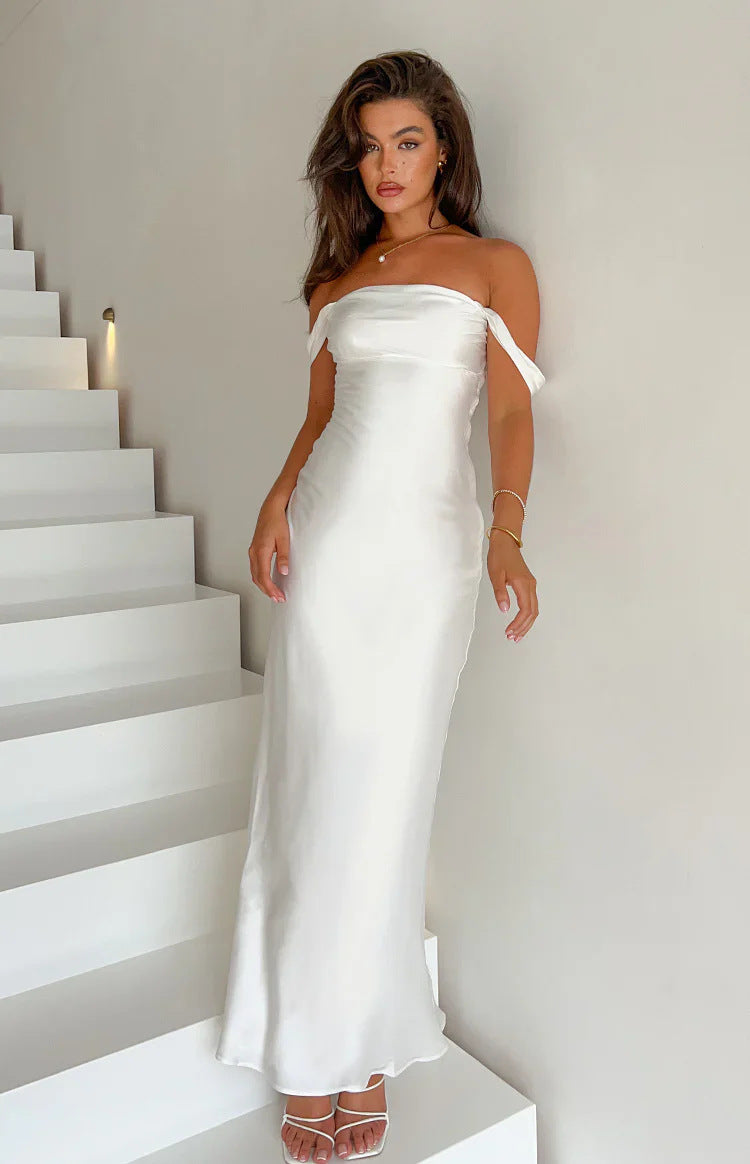 Women's Elegant Satin Evening Dress