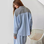 Women's Casual Plaid Set