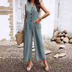 Elegant Jumpsuit with Button Details and Pockets