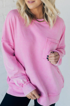 Women's Comfortable Oversized Sweatshirt with Pockets