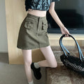 Women's Utility-Style Cargo Skirt with Pockets