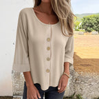 Women's Elegant and Casual Blouse with Button Detail