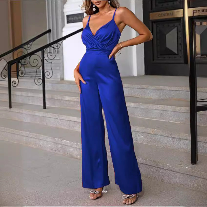 Elegant Overall with Fitted Draping and Fine Straps