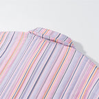 Women's Quilted Cardigan with Fashionable Stripe Pattern