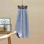 Women's High-Waist Wide-Leg Jeans with Elastic Waistband