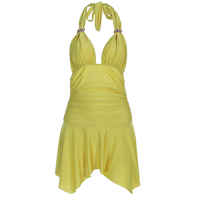 Women's Swimsuit with Elegant Wrap Design and Sophisticated Ruching
