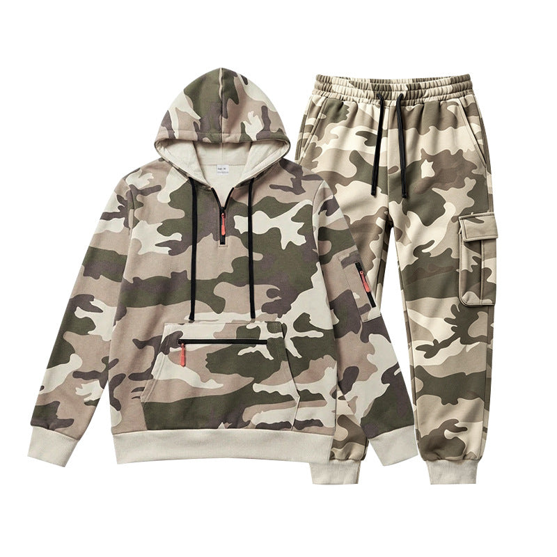 Men's Camouflage Hoodie and Jogger Set