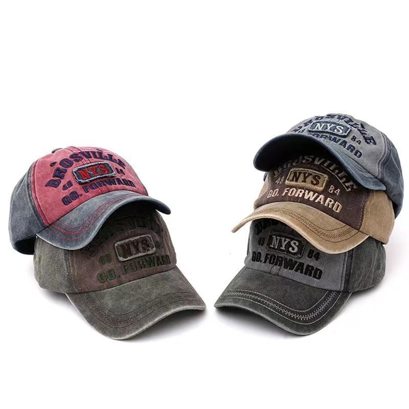 Distressed Vintage-Inspired Baseball Cap