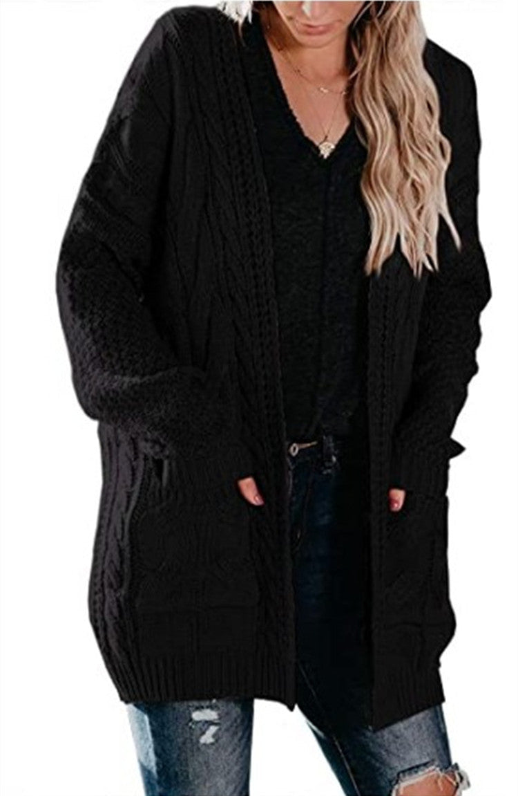 Women's Chunky Knit Cardigan with Pockets