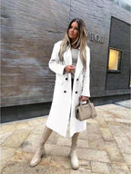 Women's Elegant and Timeless Double-Breasted Wool Coat