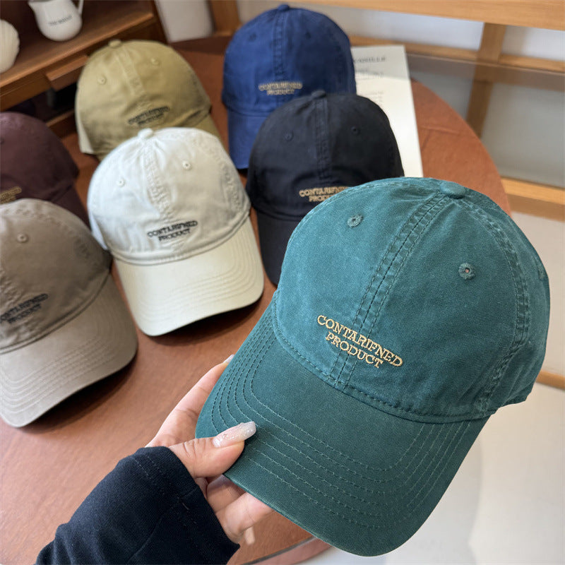 Men's Casual Embroidered Cotton Cap