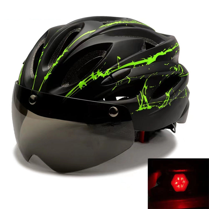 Bicycle Helmet with Integrated Sun Visor and Optimal Ventilation