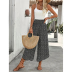 Women's Wide-Leg Lounge Pants with Polka-Dot Pattern