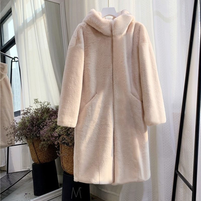 Women's Plush Hooded Coat