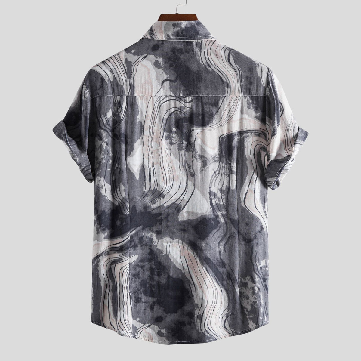 Women's Short-Sleeve Shirt with Watercolor Design